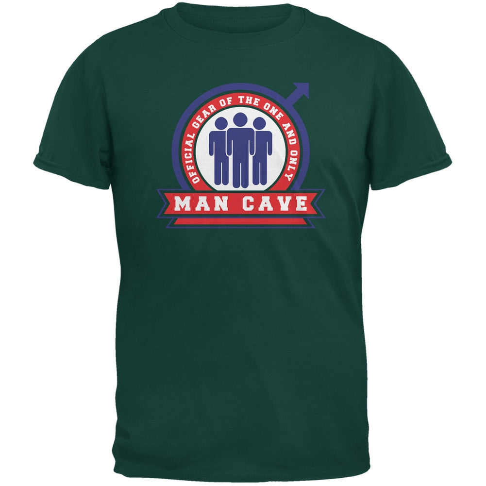 Official Man Cave Gear Forest Green Adult T-Shirt Men's T-Shirts Old Glory 2XL Green 