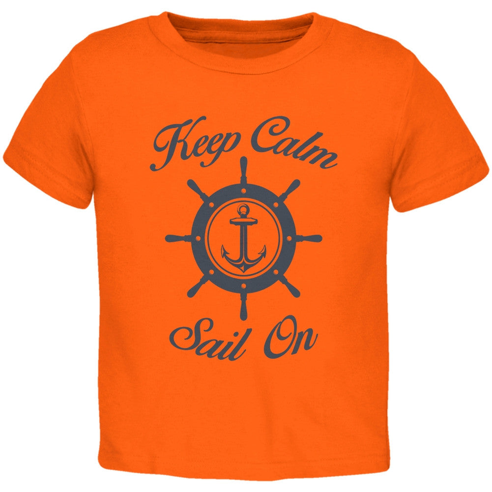 Sail On Orange Toddler T-Shirt Toddler T-Shirts Old Glory 2T Orange 