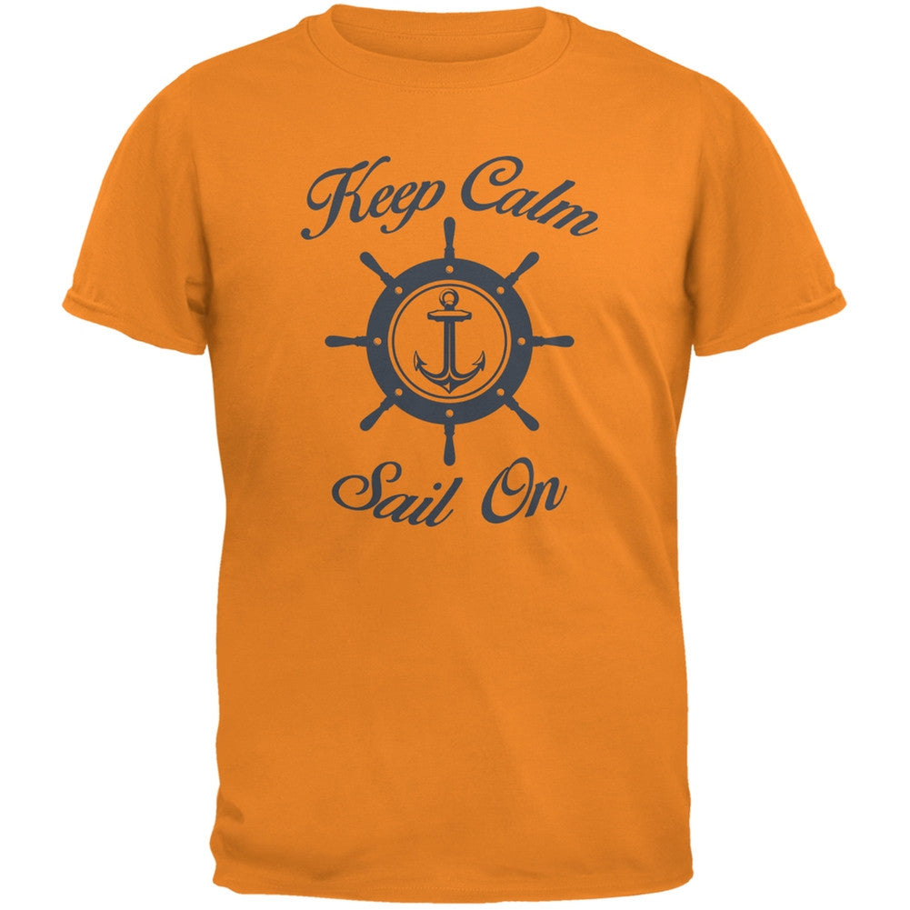 Sail On Orange Youth T-Shirt Youth T-Shirts Old Glory LG Orange 