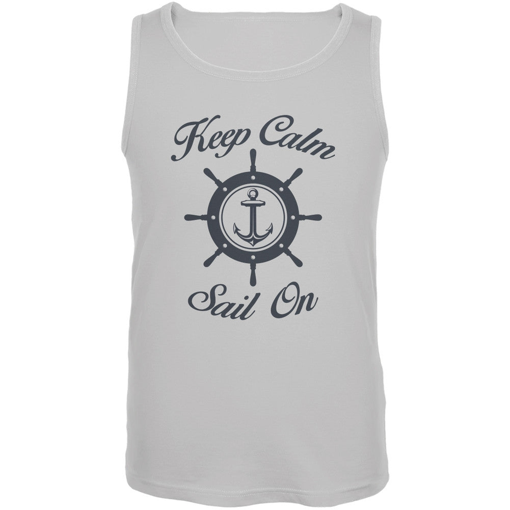 Sail On White Adult Tank Top Men's Tank Tops Old Glory 2XL White 