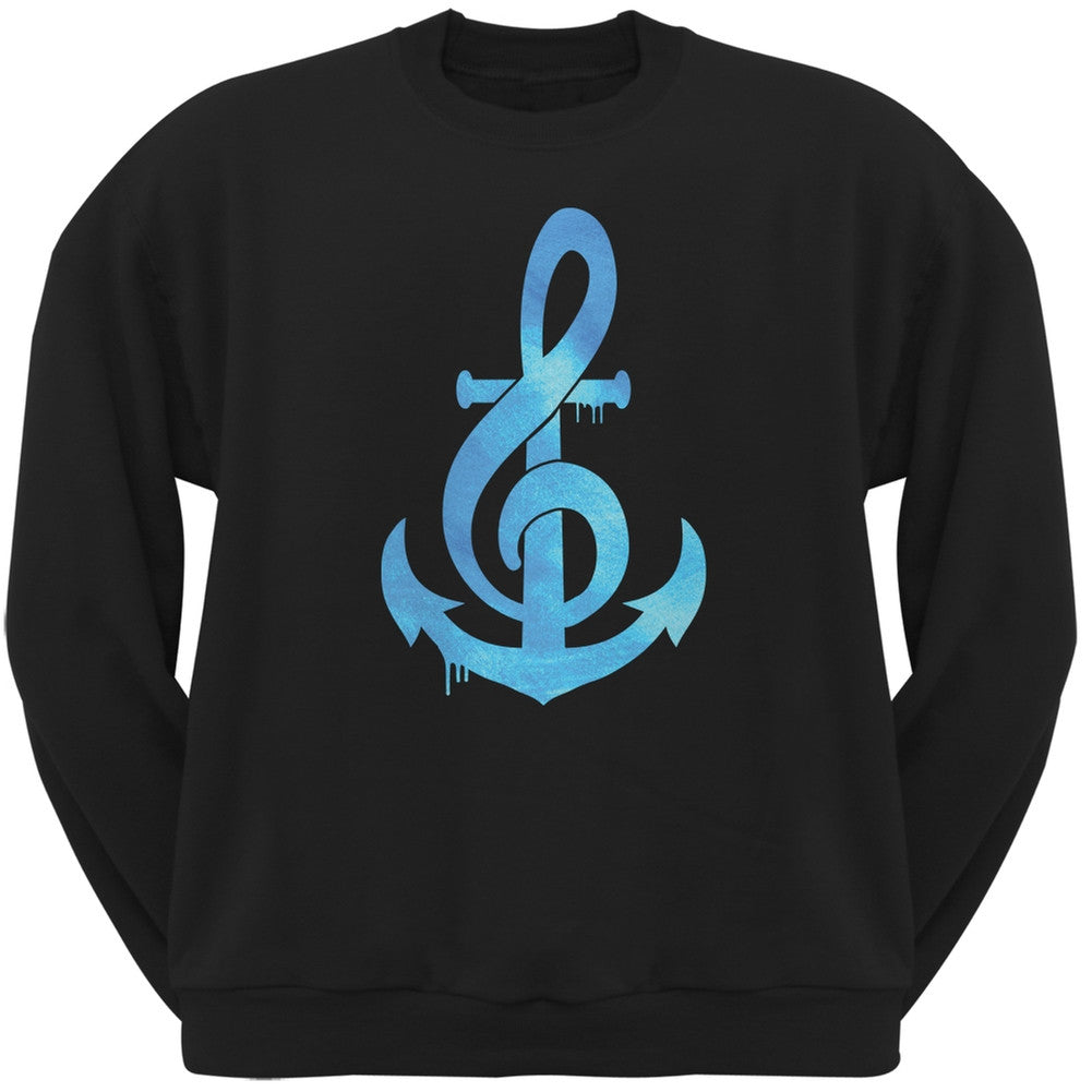 Anchor Clef Black Adult Sweatshirt Men's Sweatshirts Old Glory 2XL Black 