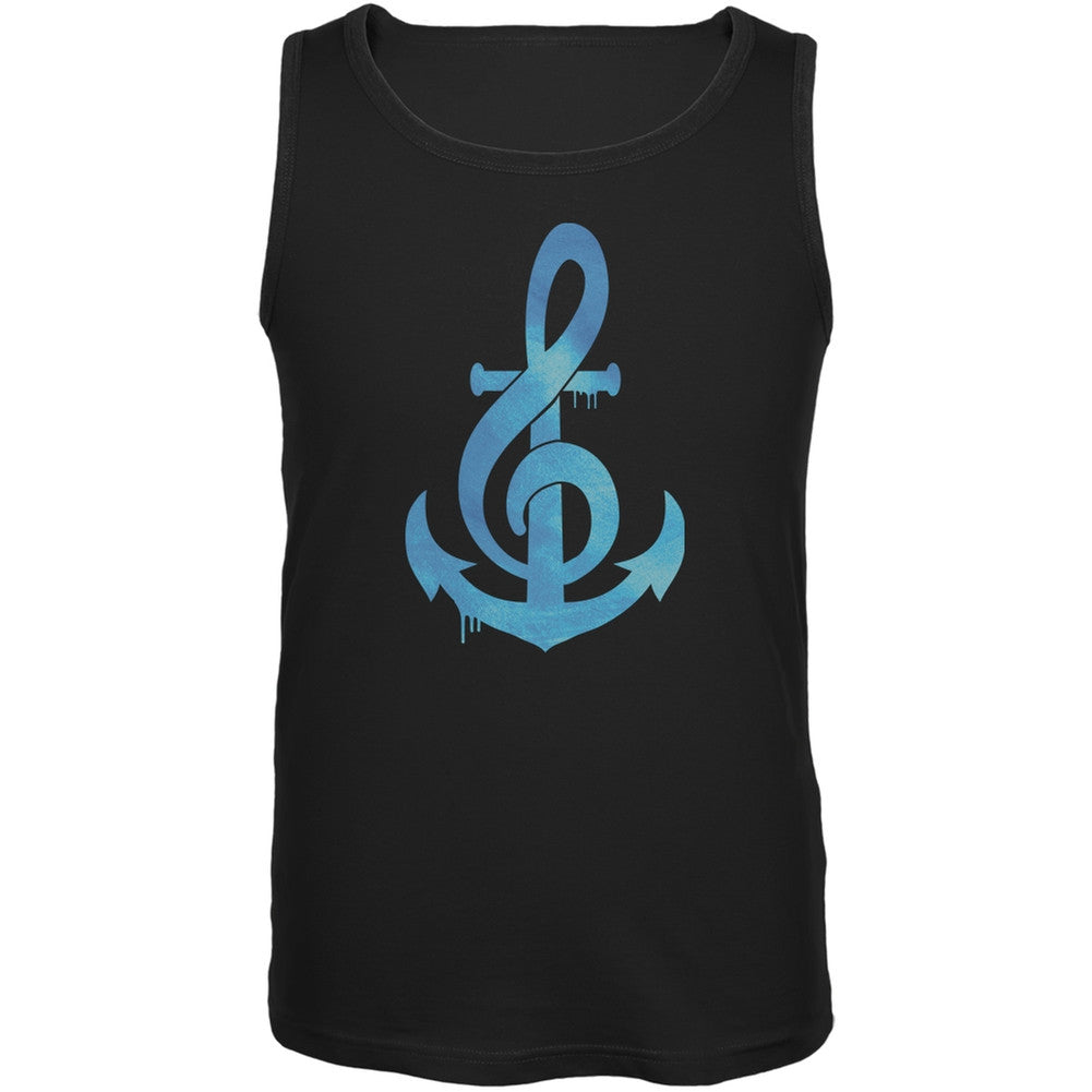 Anchor Clef Black Adult Tank Top Men's Tank Tops Old Glory 2XL Black 