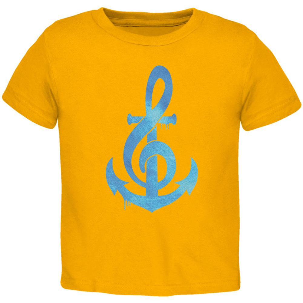 Anchor Clef Gold Toddler T-Shirt Toddler T-Shirts Old Glory 2T Yellow 