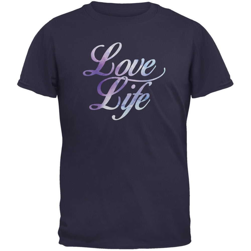 Love Life Watercolor Navy Youth T-Shirt Youth T-Shirts Old Glory LG Blue 