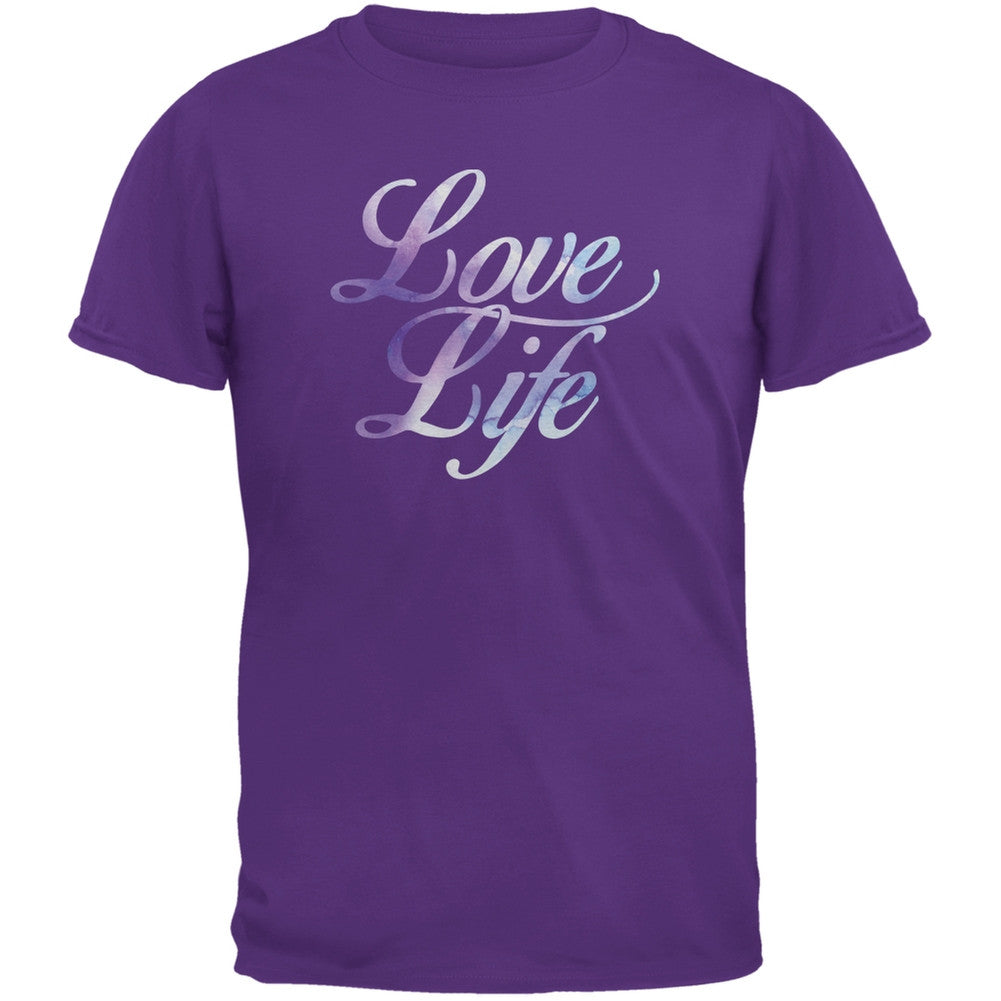 Love Life Watercolor Purple Youth T-Shirt Youth T-Shirts Old Glory LG Purple 