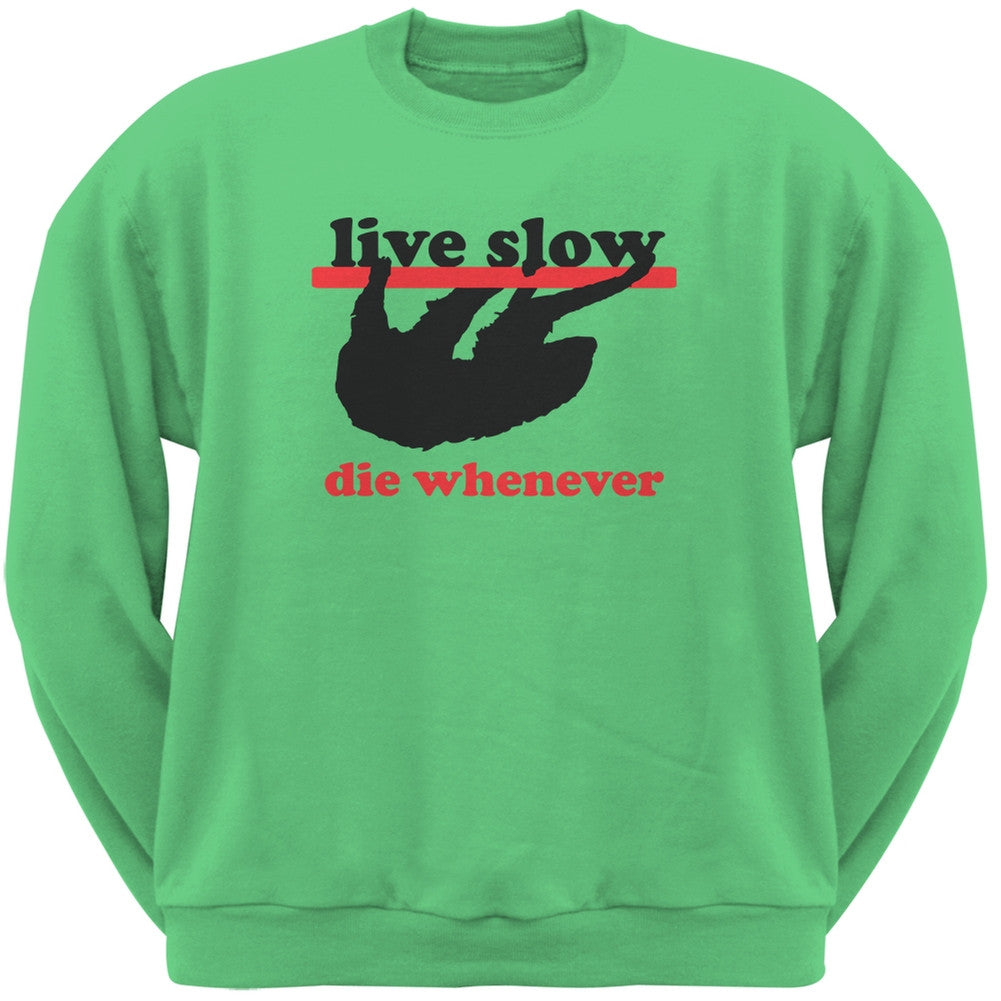 Live Slow Irish Green Adult Sweatshirt Men's Sweatshirts Old Glory 2XL Green 