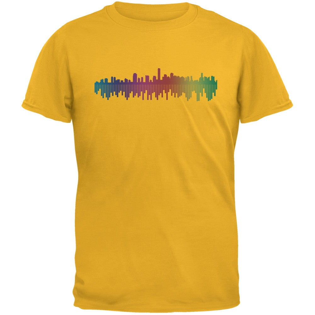 City Levels Yellow Adult T-Shirt Men's T-Shirts Old Glory 2XL Yellow 