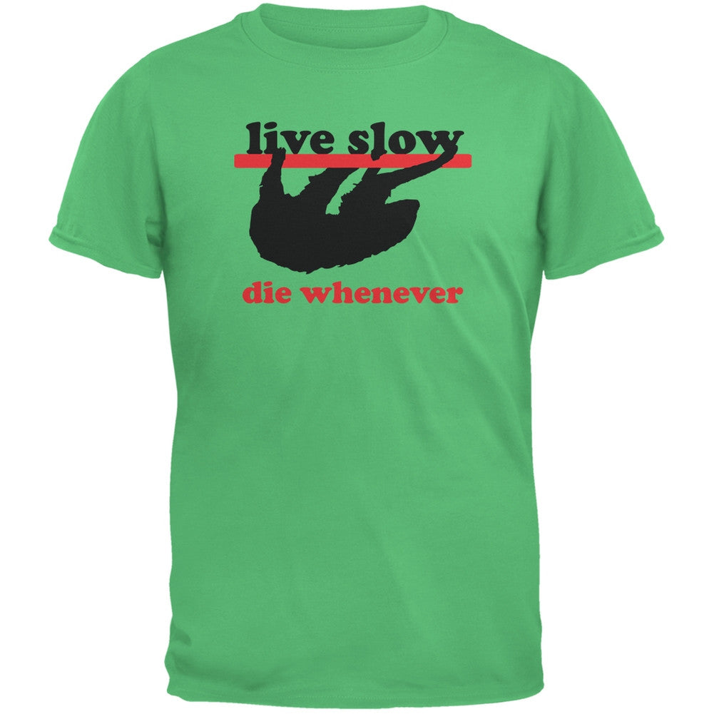 Live Slow Irish Green Adult T-Shirt Men's T-Shirts Old Glory 2XL Green 