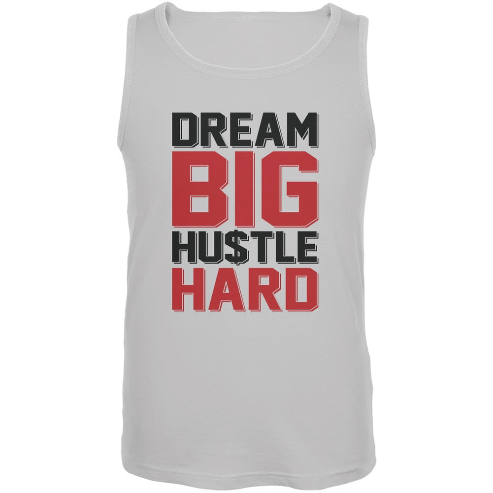 Dream Big Hustle Hard White Adult Tank Top Men's Tank Tops Old Glory 2XL White 