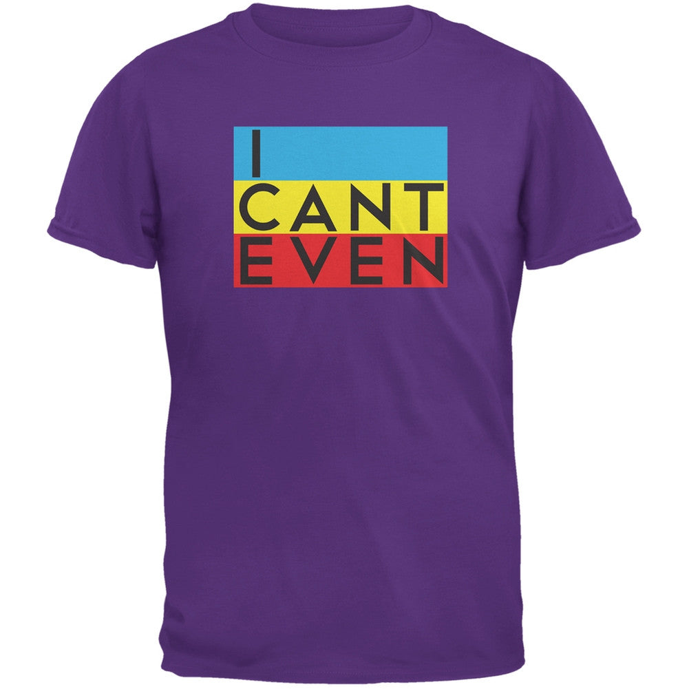 I Cant Even Purple Youth T-Shirt Youth T-Shirts Old Glory LG Purple 