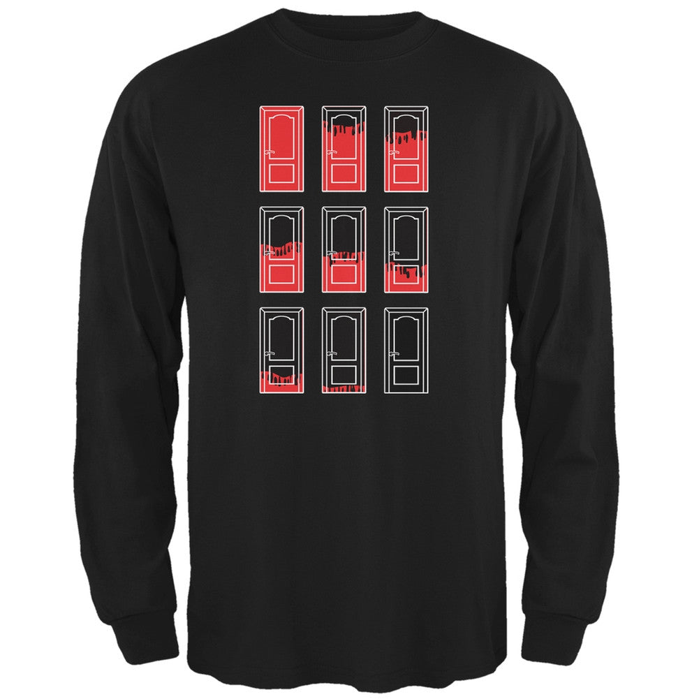 Paint Red Doors Black Adult Long Sleeve T-Shirt Men's Long Sleeves Old Glory 2XL Black 