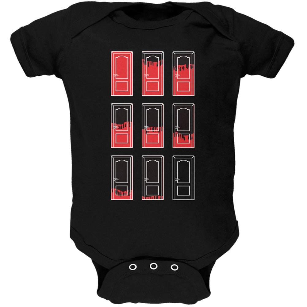 Paint Red Doors Black Soft Baby One Piece Baby One Piece Old Glory 0-3M Black 