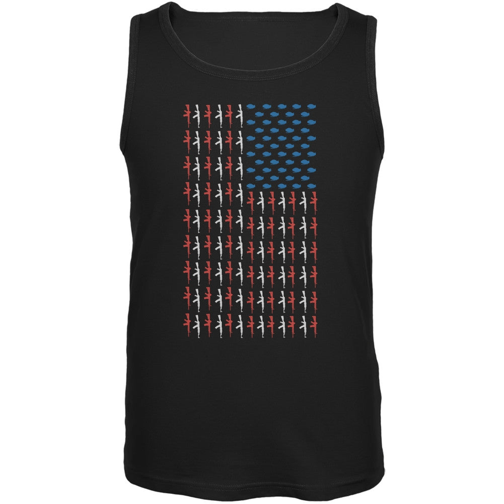 Gun Flag Black Adult Tank Top Men's Tank Tops Old Glory 2XL Black 