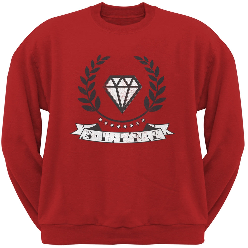 Shine Red Adult Sweatshirt Men's Sweatshirts Old Glory 2XL Red 