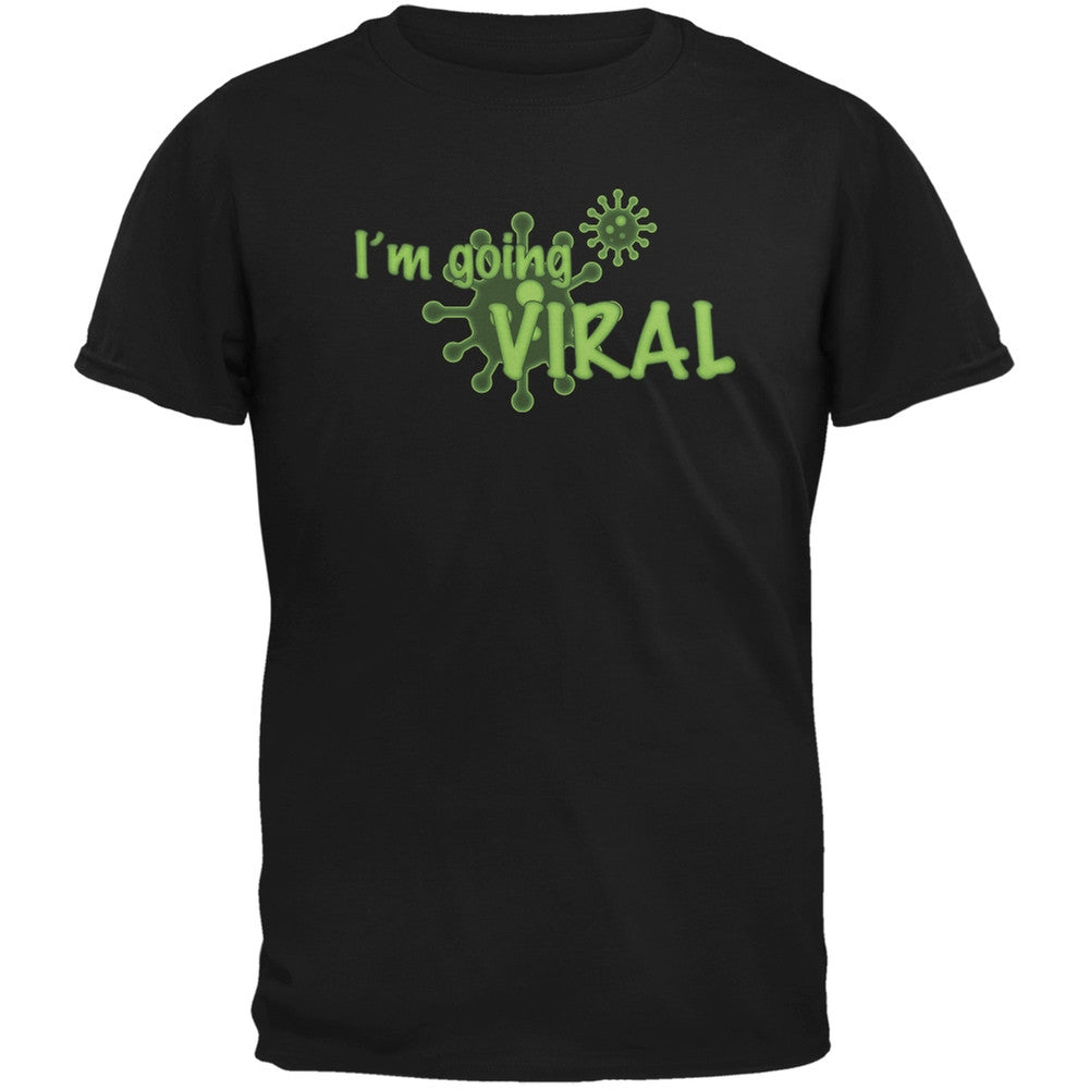 Going Viral Funny Flu Black Black Adult T-Shirt Men's T-Shirts Old Glory 2XL Black 