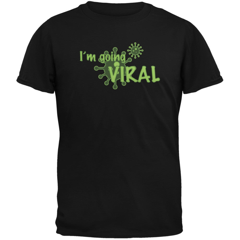 Going Viral Funny Flu Black Black Youth T-Shirt Youth T-Shirts Old Glory LG Black 