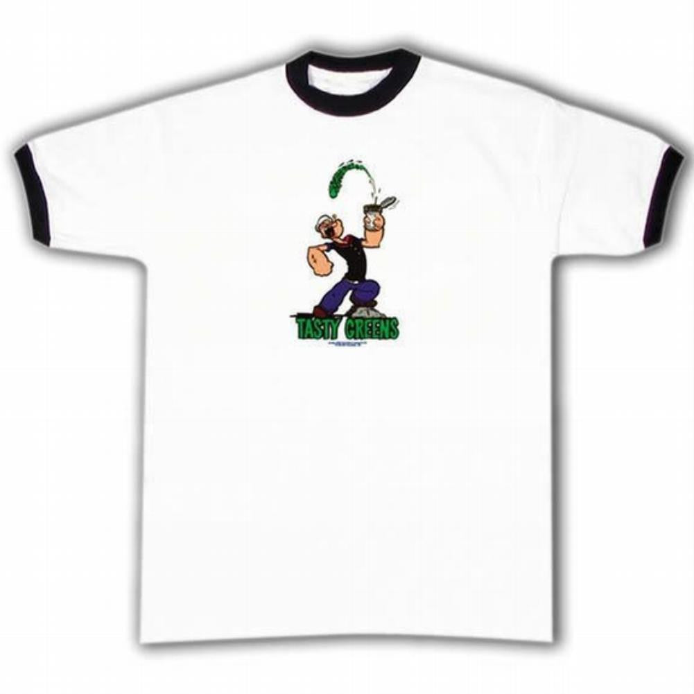 Popeye - Tasty Greens T-Shirt Men's T-Shirts Popeye MD White 