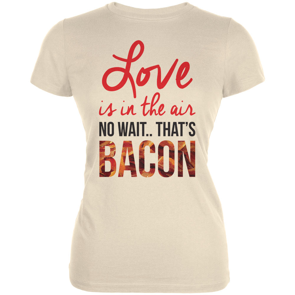 Love, No Wait.. Bacon Cream Juniors Soft T-Shirt Junior's T-Shirts global 2XL Off-White 