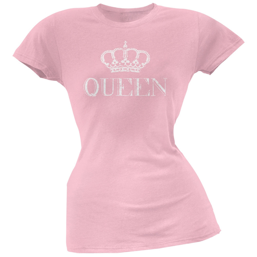 Queen Light Pink Soft Juniors T-Shirt Juniors T-Shirts Old Glory 2X Pink 