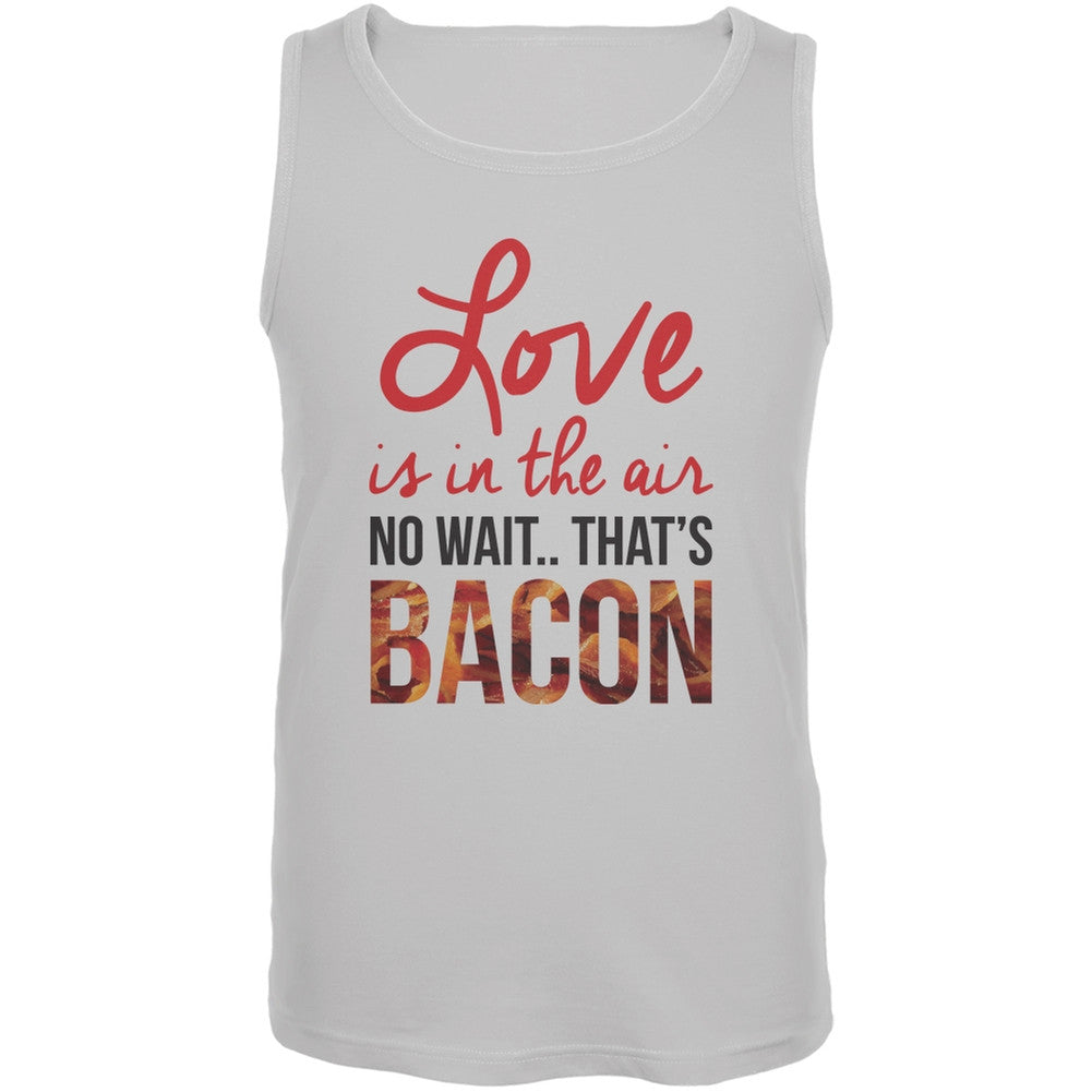 Love, No Wait.. Bacon White Adult Tank Top Men's Tank Tops Old Glory 2XL White 