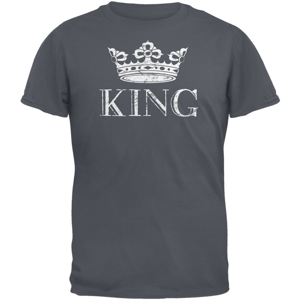 KING Charcoal Grey Adult T-Shirt Men's T-Shirts Old Glory 2XL Grey 