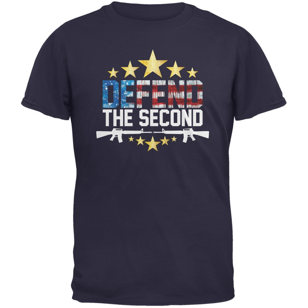 Defend The Second Navy Adult T-Shirt Men's T-Shirts Old Glory 2XL Blue 