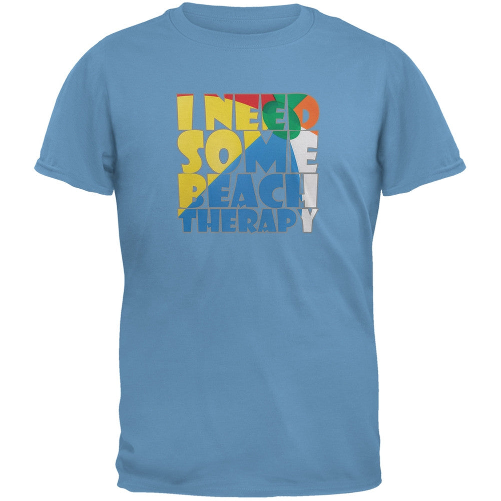 Beach Therapy Carolina Blue Adult T-Shirt Men's T-Shirts Old Glory 2XL Blue 