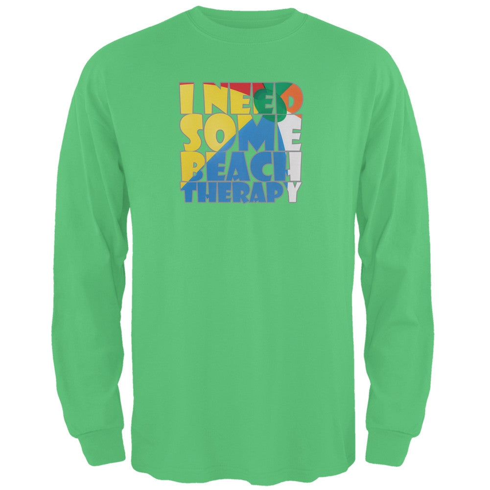 Beach Therapy Irish Green Adult Long Sleeve T-Shirt Men's Long Sleeves Old Glory 2XL Green 