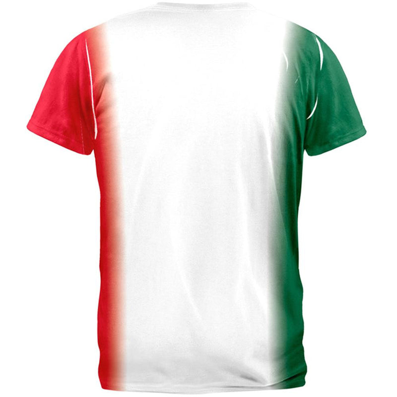 Cinco De Mayo - Mexican Flag All Over Adult T-Shirt Men's T-Shirts Old Glory   