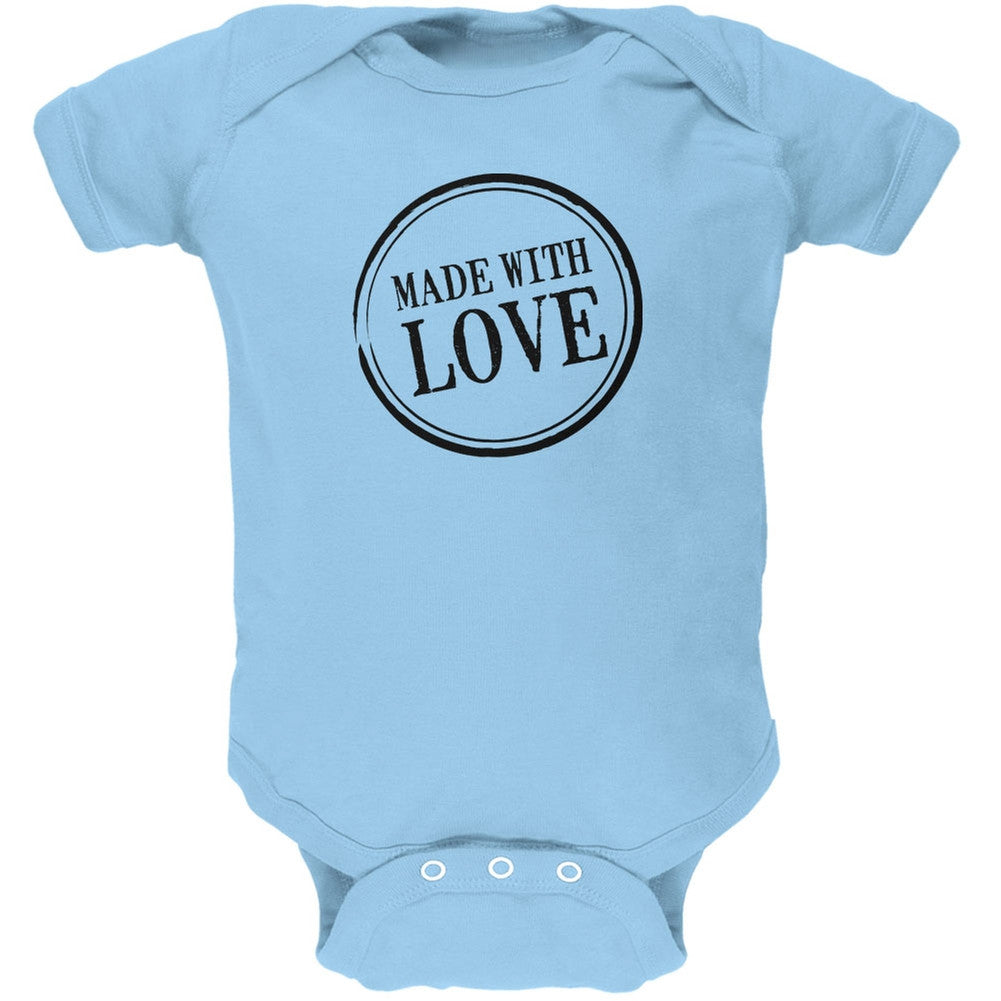 Valentine's Day - Made With Love Black Soft Baby One Piece Baby One Piece Old Glory   