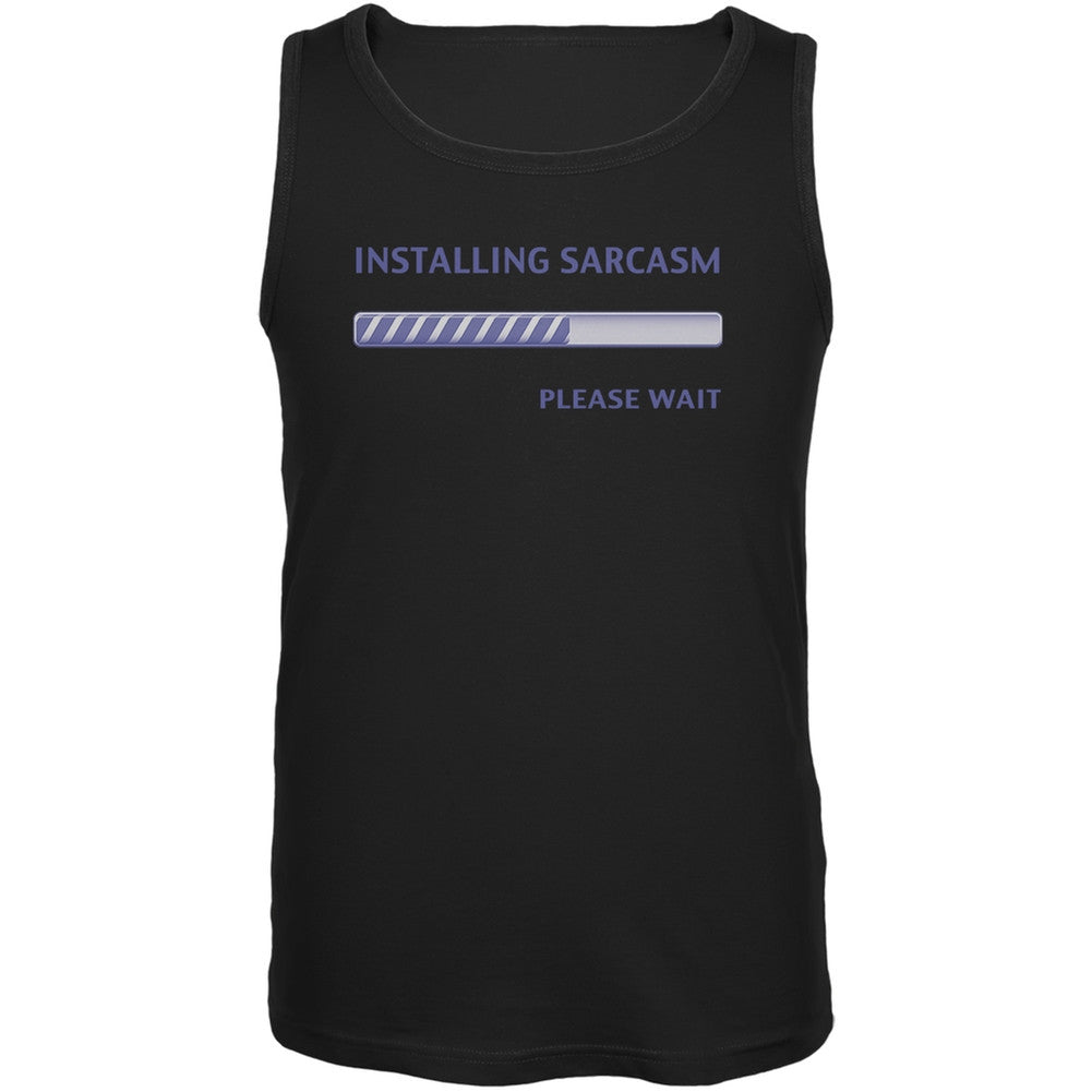 Installing Sarcasm Funny Black Adult Tank Top Men's Tank Tops Old Glory 2XL Black 