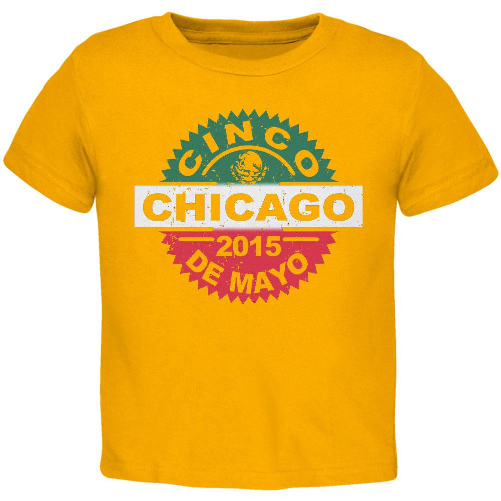 Cinco De Mayo - Chicago Gold Toddler T-Shirt Toddler T-Shirts Old Glory   