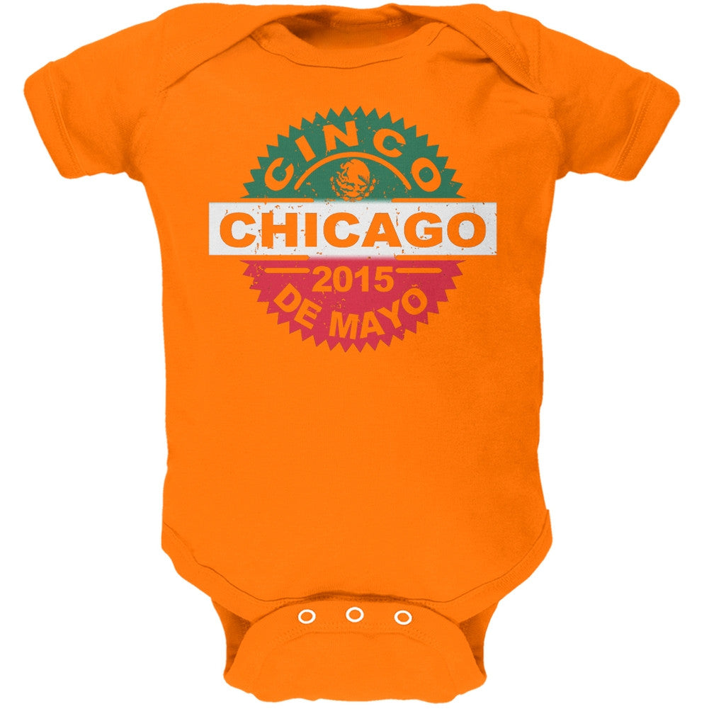 Cinco De Mayo - Chicago Key Lime Green Soft Baby One Piece Baby One Piece Old Glory   