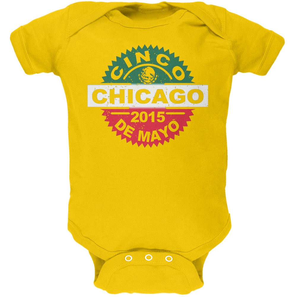 Cinco De Mayo - Chicago Key Lime Green Soft Baby One Piece Baby One Piece Old Glory   