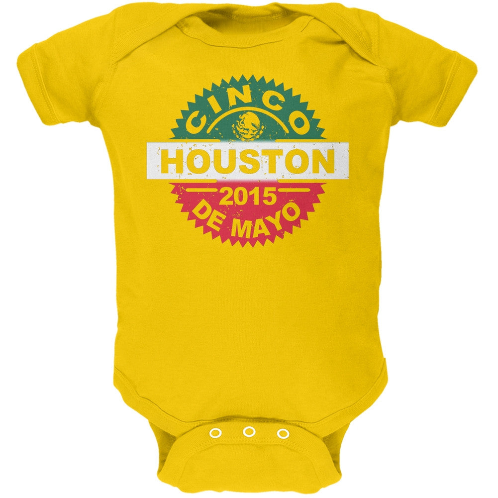 Cinco De Mayo - Houston Key Lime Green Soft Baby One Piece Baby One Piece Old Glory   