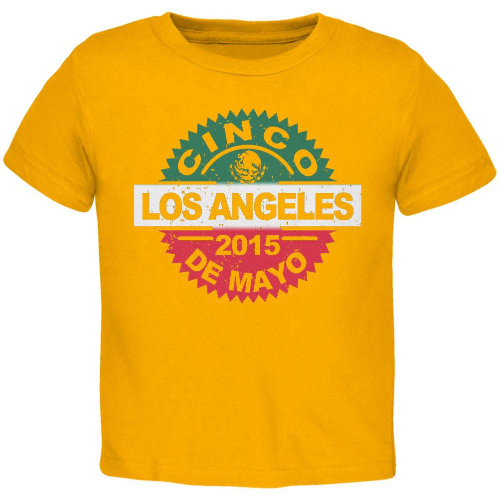 Cinco De Mayo - Los Angeles Gold Toddler T-Shirt Toddler T-Shirts Old Glory   