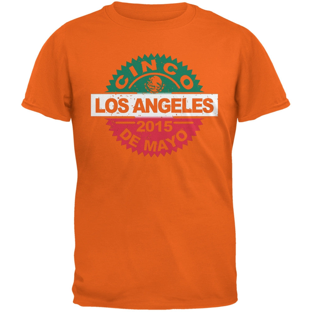 Cinco De Mayo - Los Angeles Orange Adult T-Shirt Men's T-Shirts Old Glory 2XL Orange 