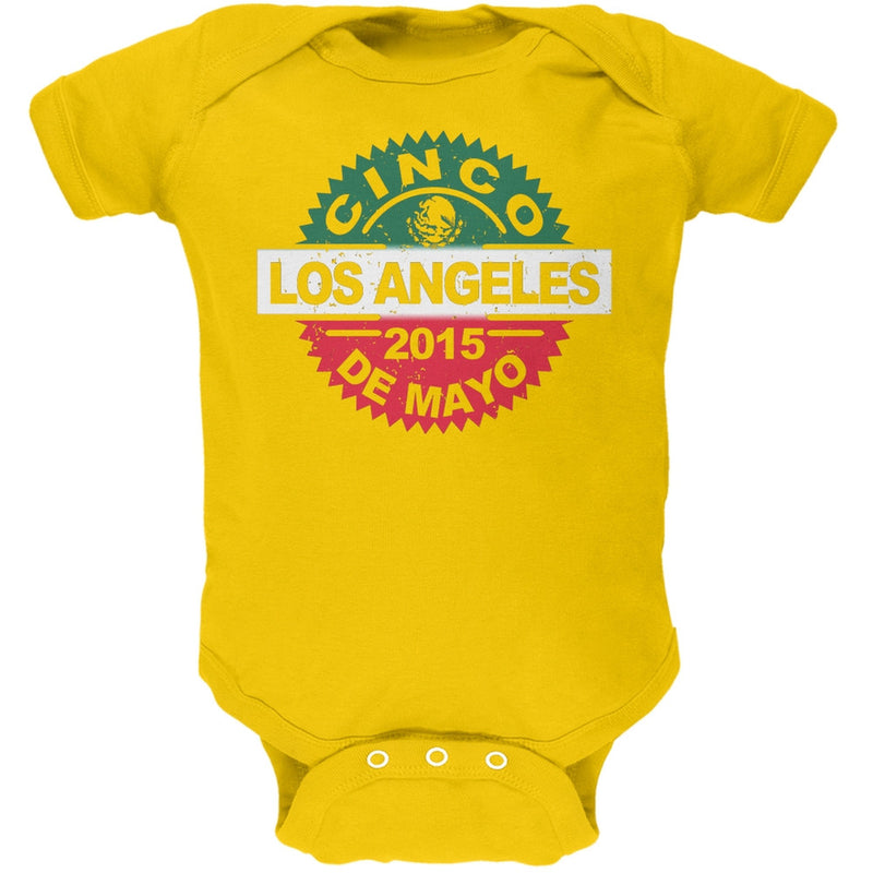 Cinco De Mayo - Los Angeles Key Lime Green Soft Baby One Piece Baby One Piece Old Glory   