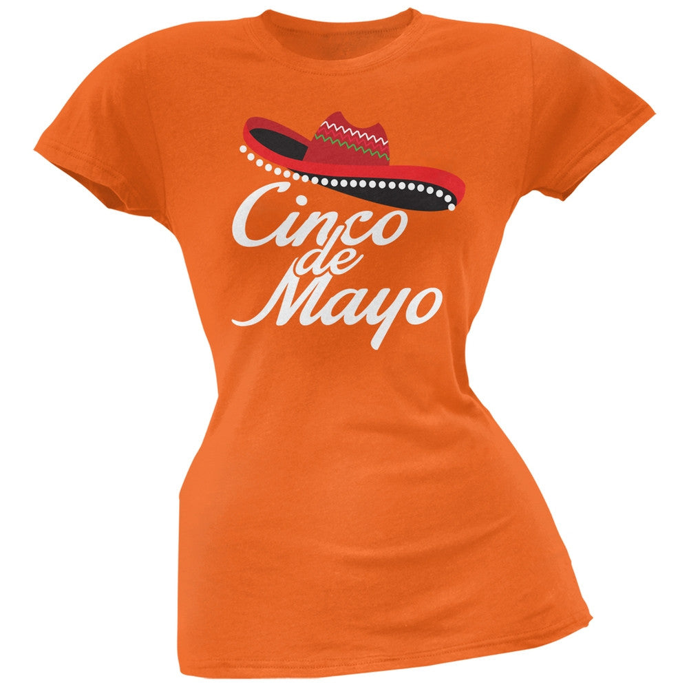 Cinco De Mayo - Celebration Black Juniors Soft T-Shirt Juniors T-Shirts Old Glory   