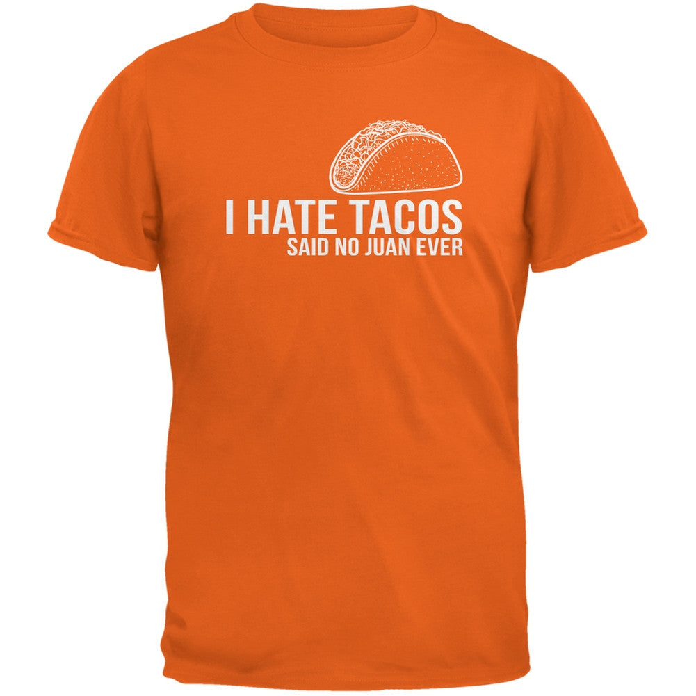 Cinco de Mayo - I Hate Tacos Black Adult T-Shirt Men's T-Shirts Old Glory   