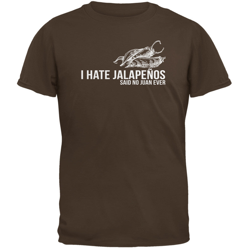 Cinco de Mayo - I Hate Jalapenos Black Adult T-Shirt Men's T-Shirts Old Glory   