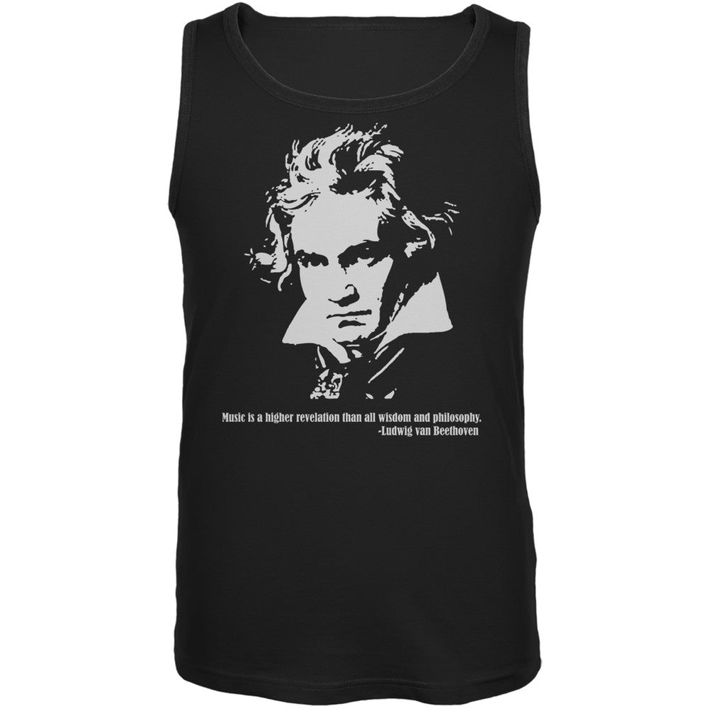 Beethoven Quote - Black Adult Tank Top Men's Tank Tops Old Glory SM Black 