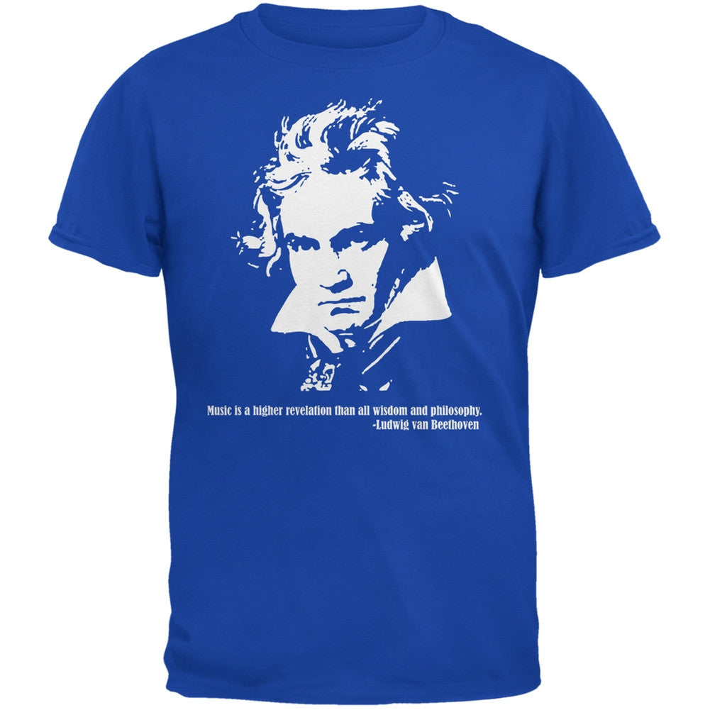 Beethoven Royal Adult T-Shirt Men's T-Shirts Old Glory 2XL Blue 