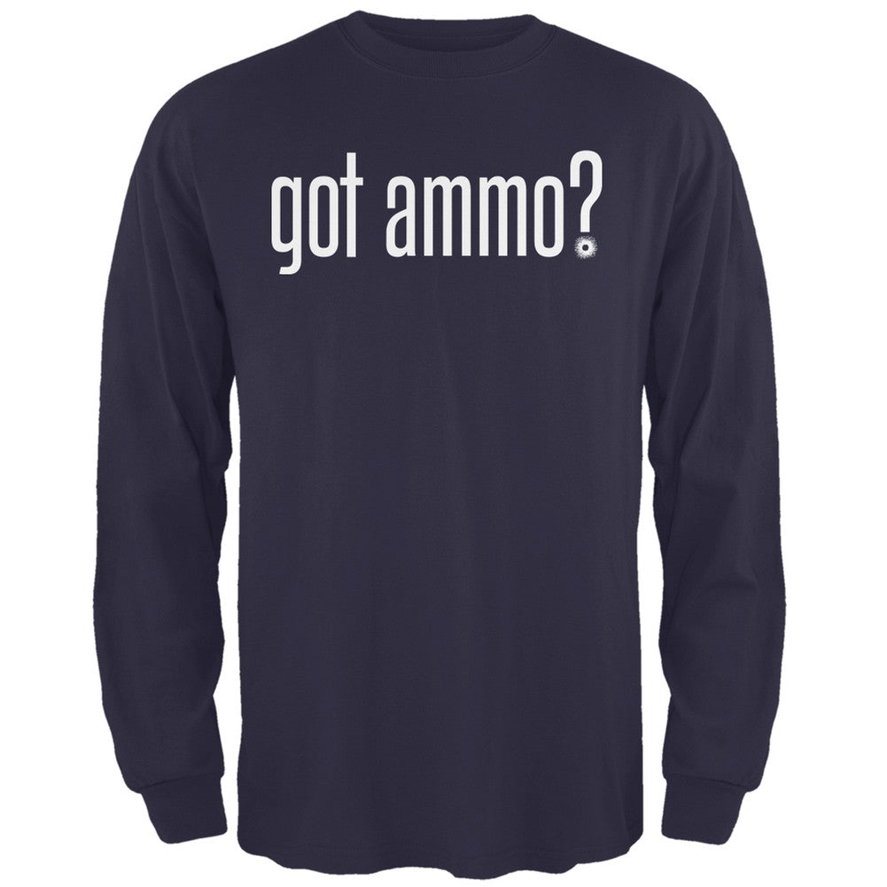 Got Ammo Navy Adult Long Sleeve T-Shirt Men's Long Sleeves Old Glory 2XL Blue 