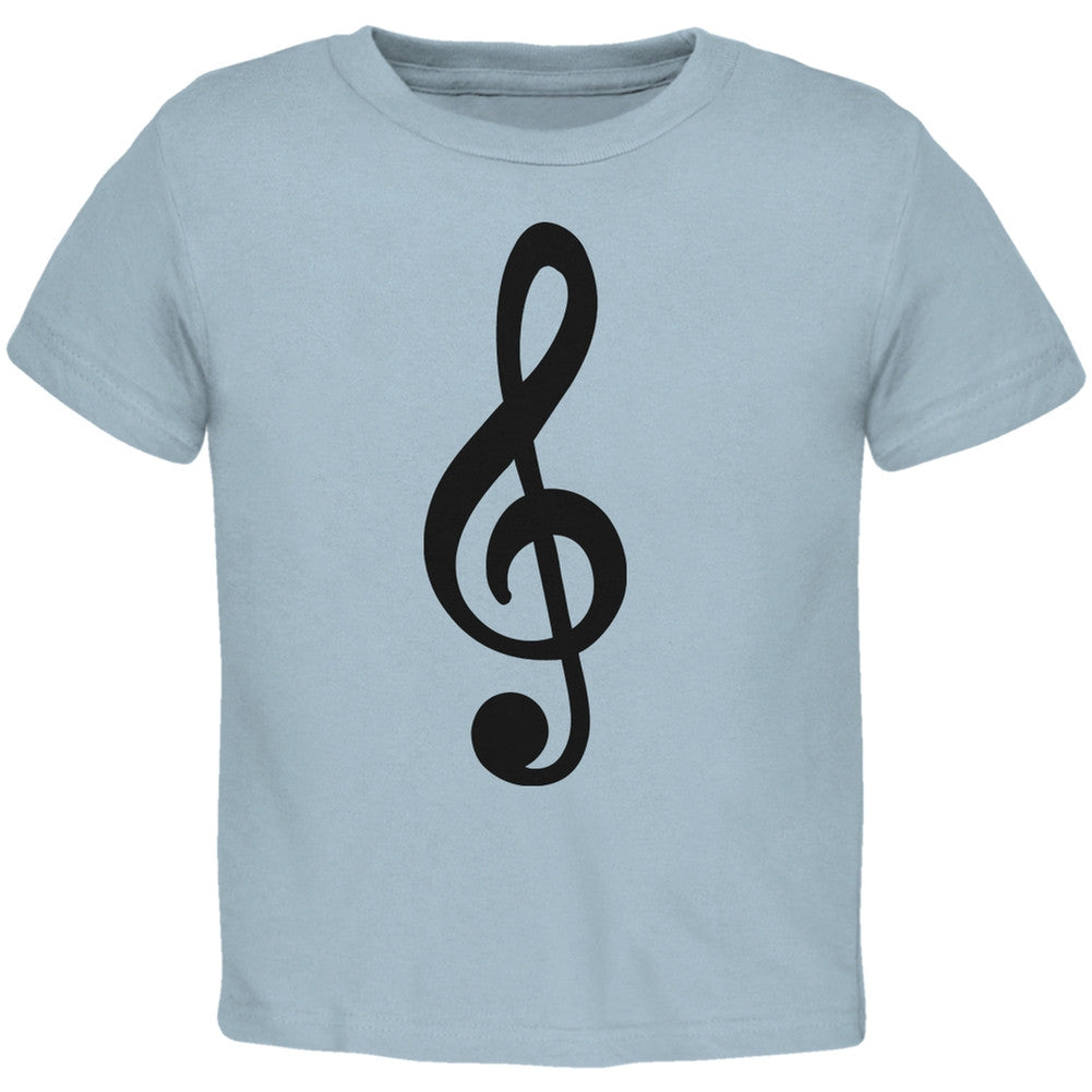 Treble Clef Light Blue Toddler T-Shirt Toddler T-Shirts Old Glory 2T Blue 