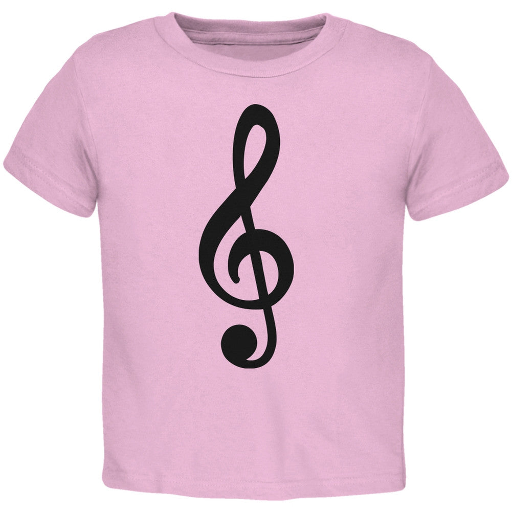 Treble Clef Light Pink Toddler T-Shirt Toddler T-Shirts Old Glory 2T Pink 