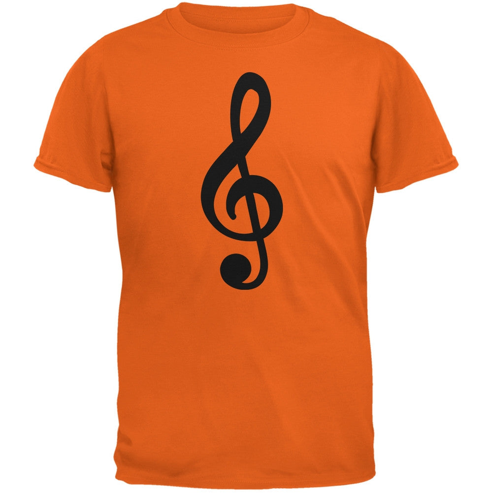 Treble Clef Orange Adult T-Shirt Men's T-Shirts Old Glory 2XL Orange 