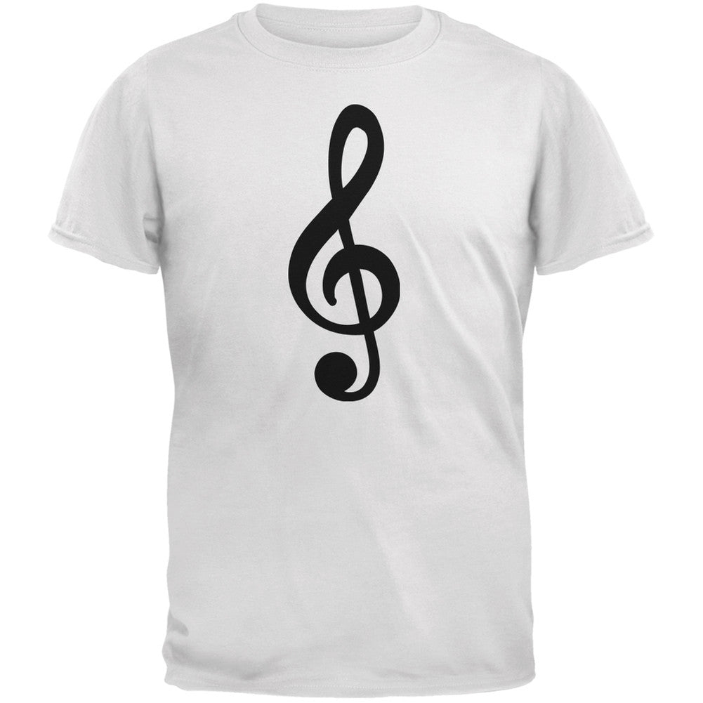 Treble Clef White Youth T-Shirt Youth T-Shirts Old Glory LG White 