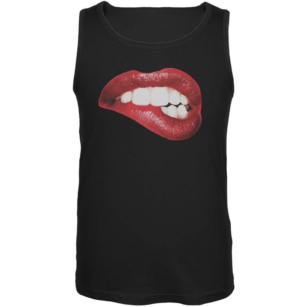 Sexy Lips Black Adult Tank Top Men's Tank Tops Old Glory 2XL Black 