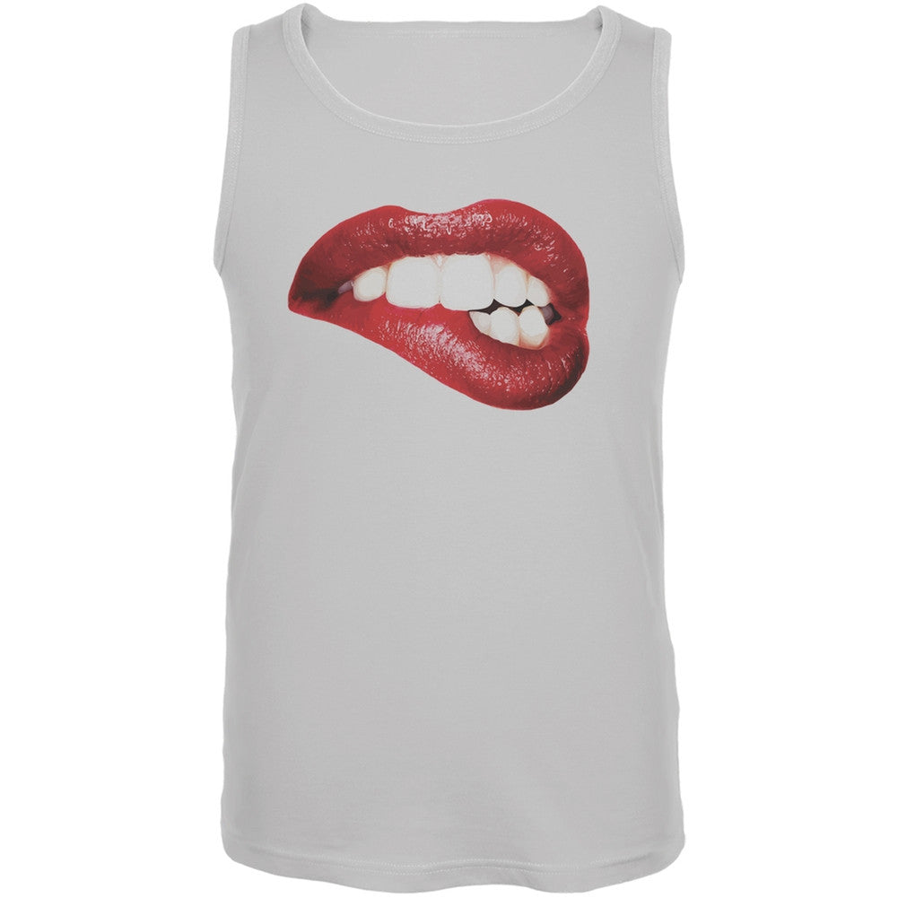 Sexy Lips White Adult Tank Top Men's Tank Tops Old Glory 2XL White 